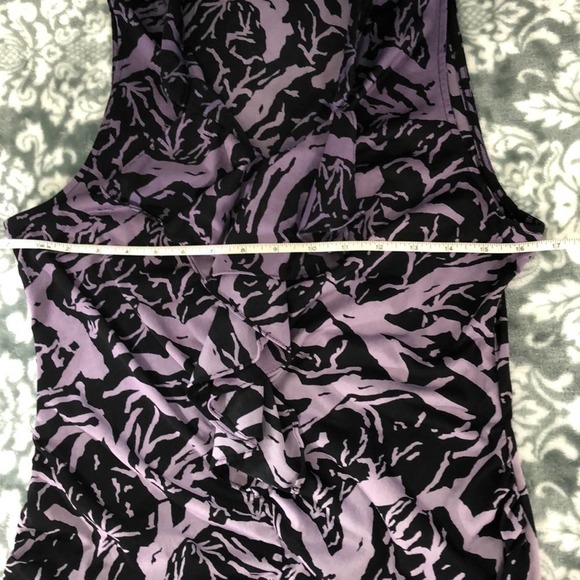 The Limited Rouched Purple & Black Ruffled Top - Picture 8 of 10